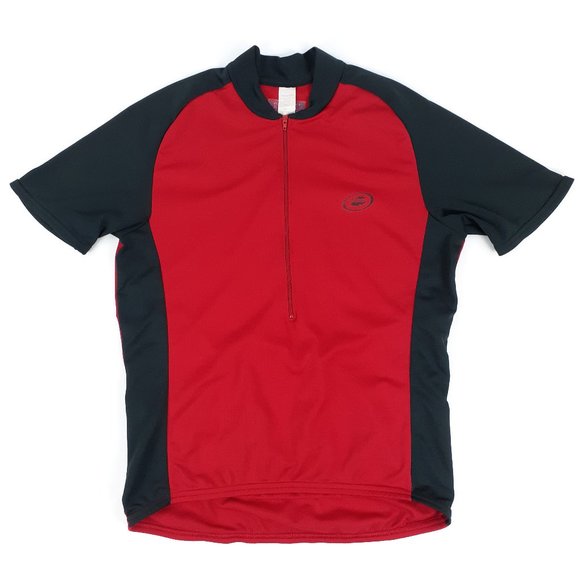 Performance Men's Bicycle Jersey T-Shirt Zip Pullover Bike Cycling Active Red M